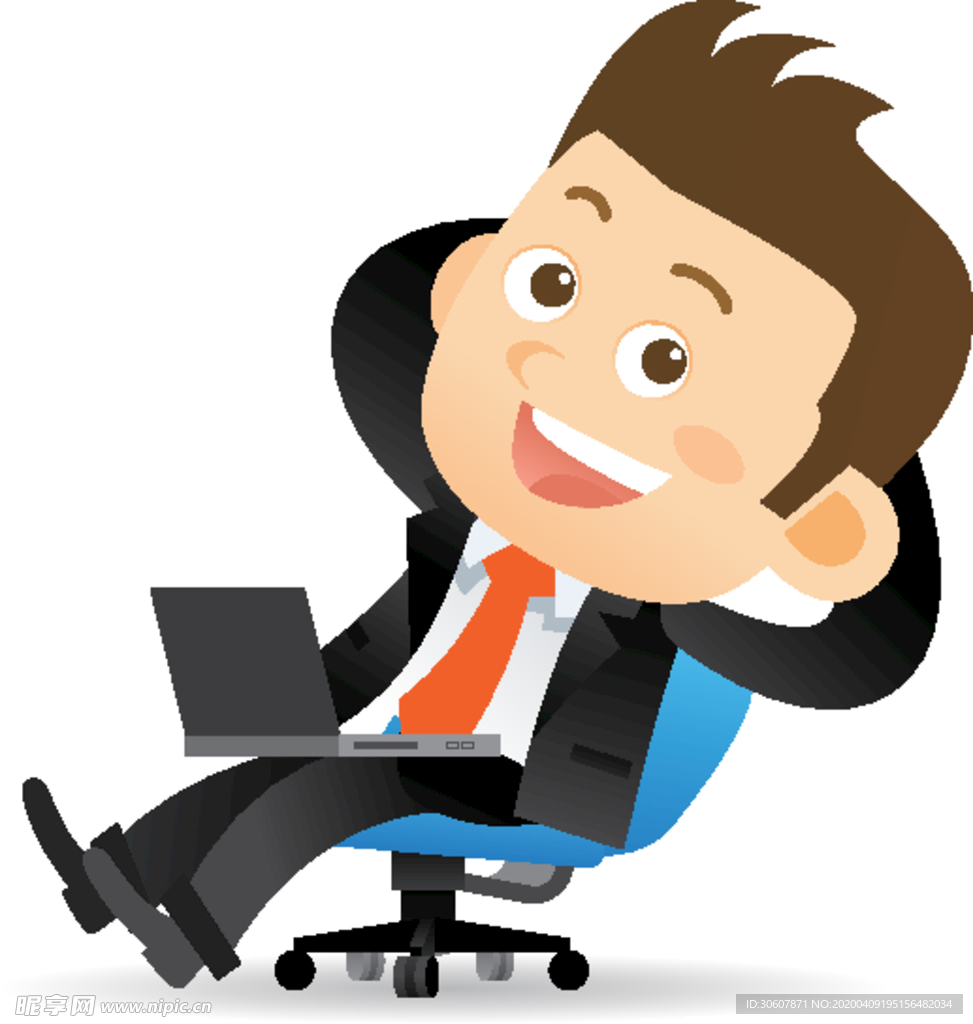 卡通商务男性