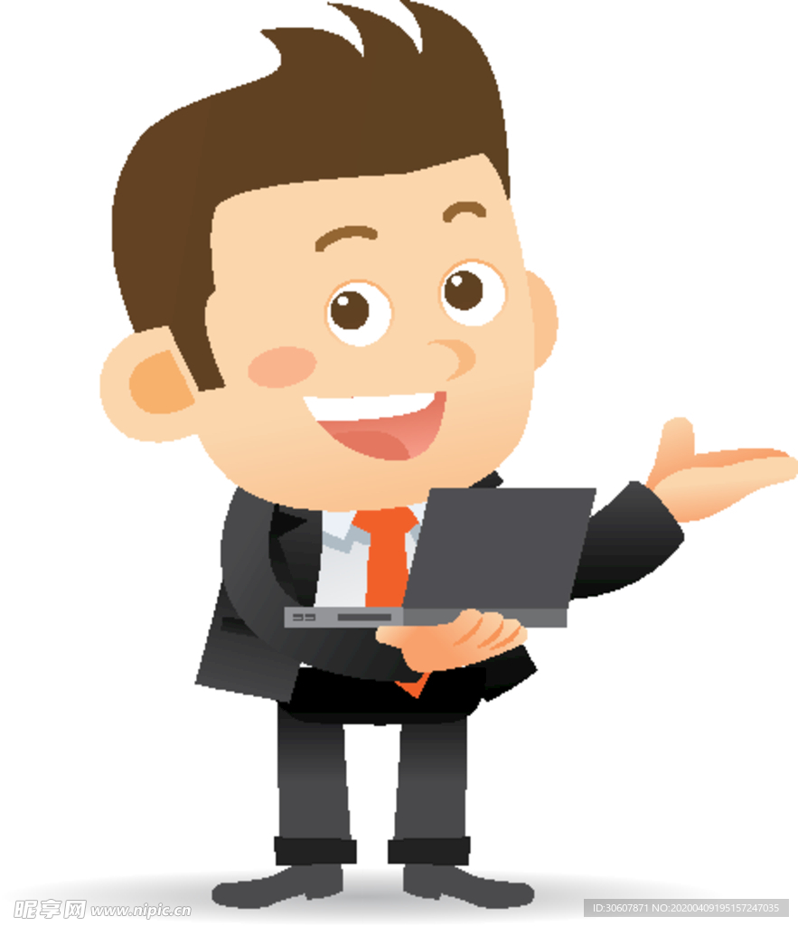 卡通商务男性