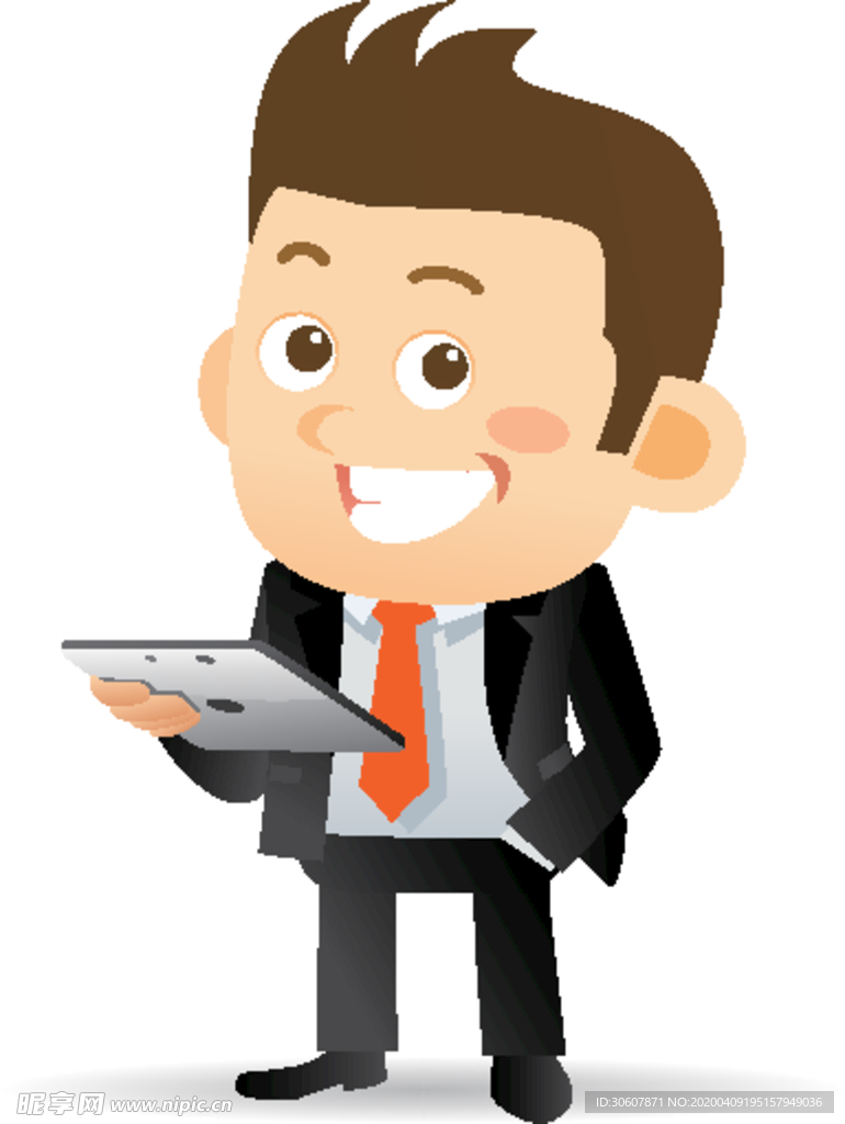 卡通商务男性