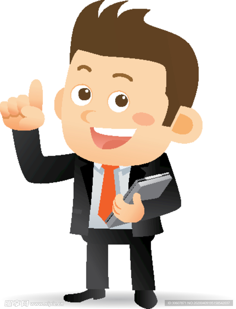 卡通商务男性
