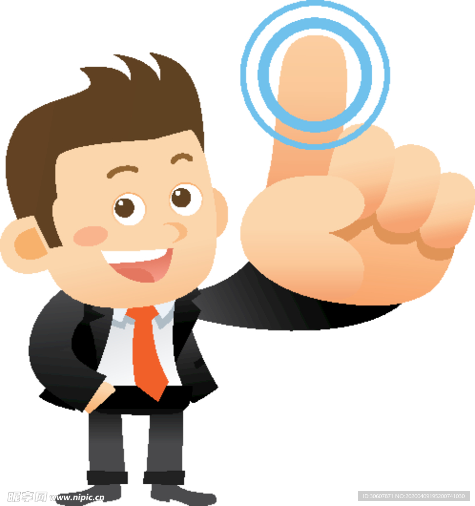 卡通商务男性