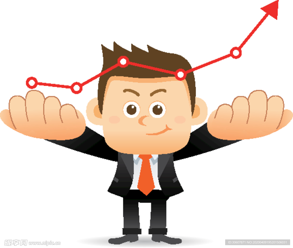 卡通商务男性