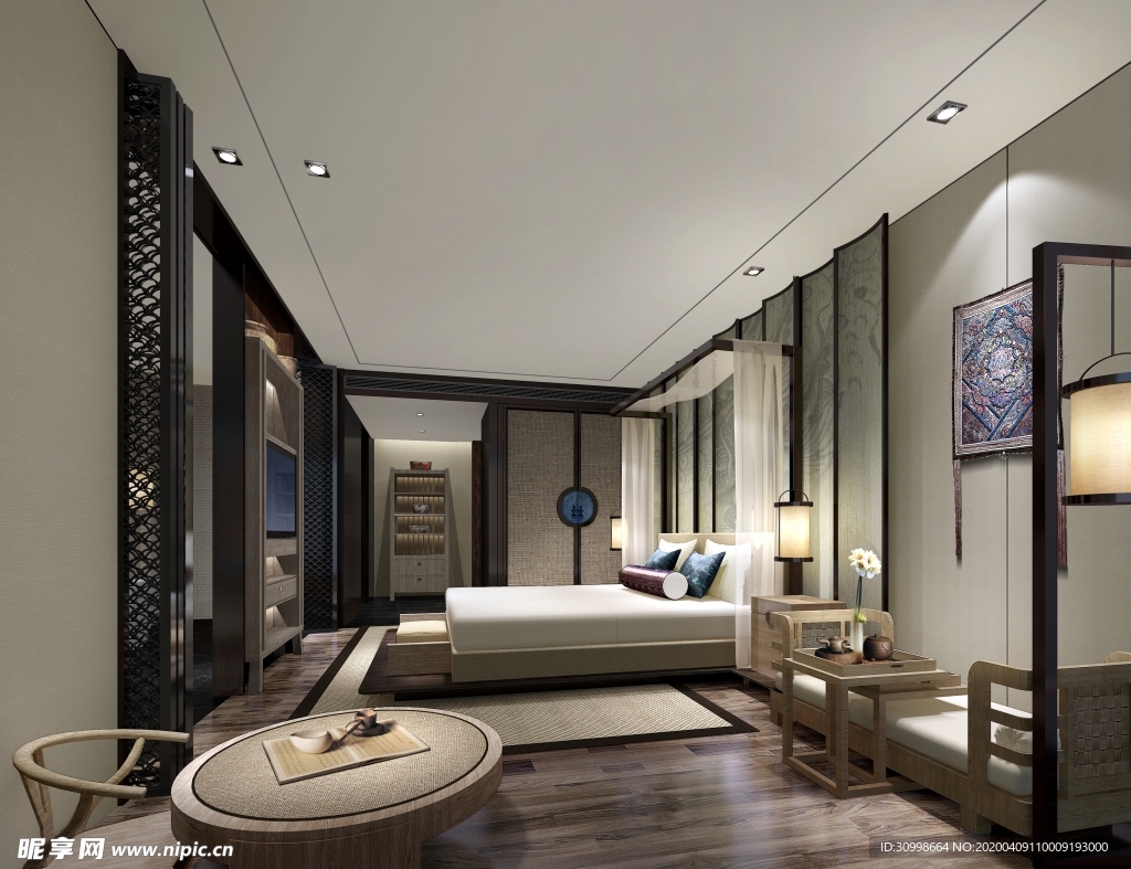 酒店卧室效果图