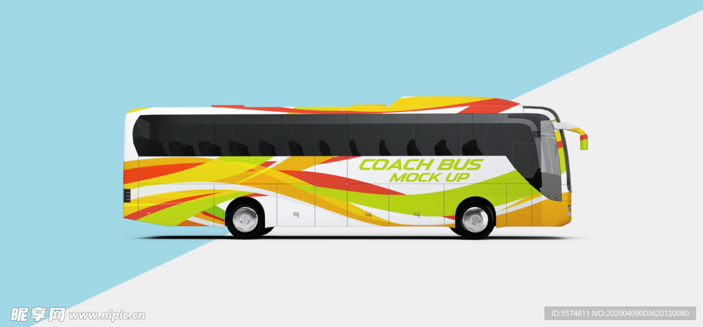 大巴车身广告样机