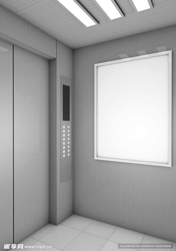 电梯海报样机