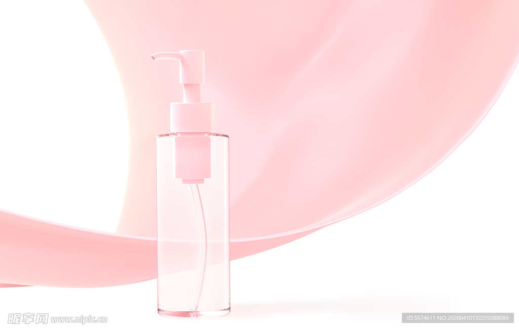 粉色化妆品广告