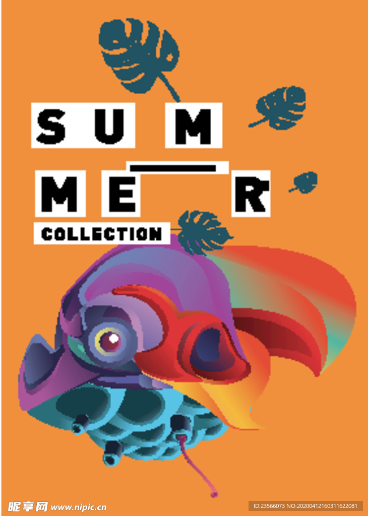 抽象炫彩液态图案