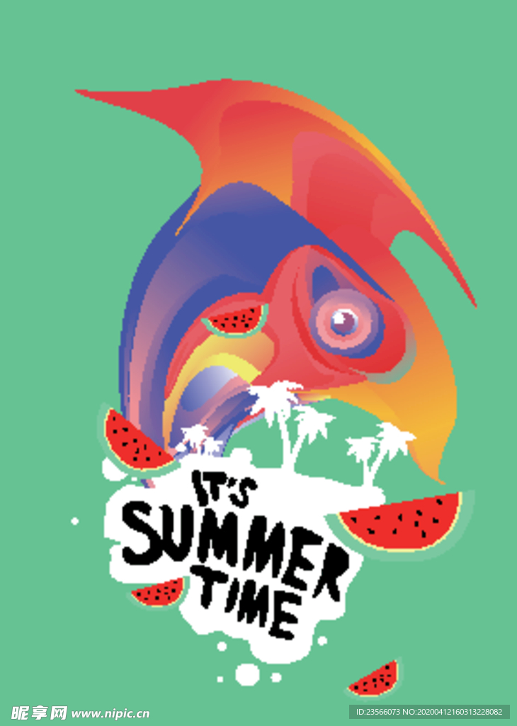 抽象炫彩液态图案