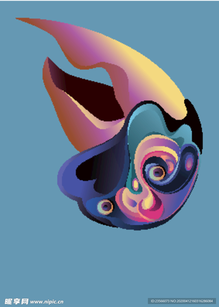 抽象炫彩液态图案