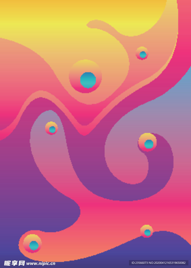 抽象炫彩液态图案