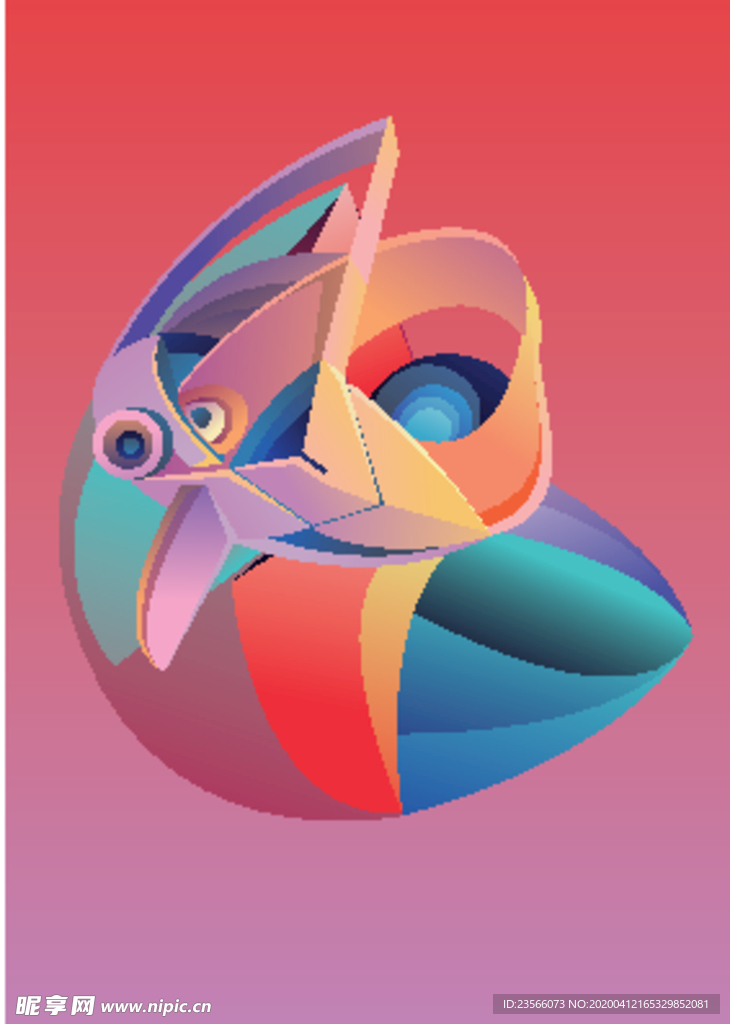 抽象炫彩液态图案