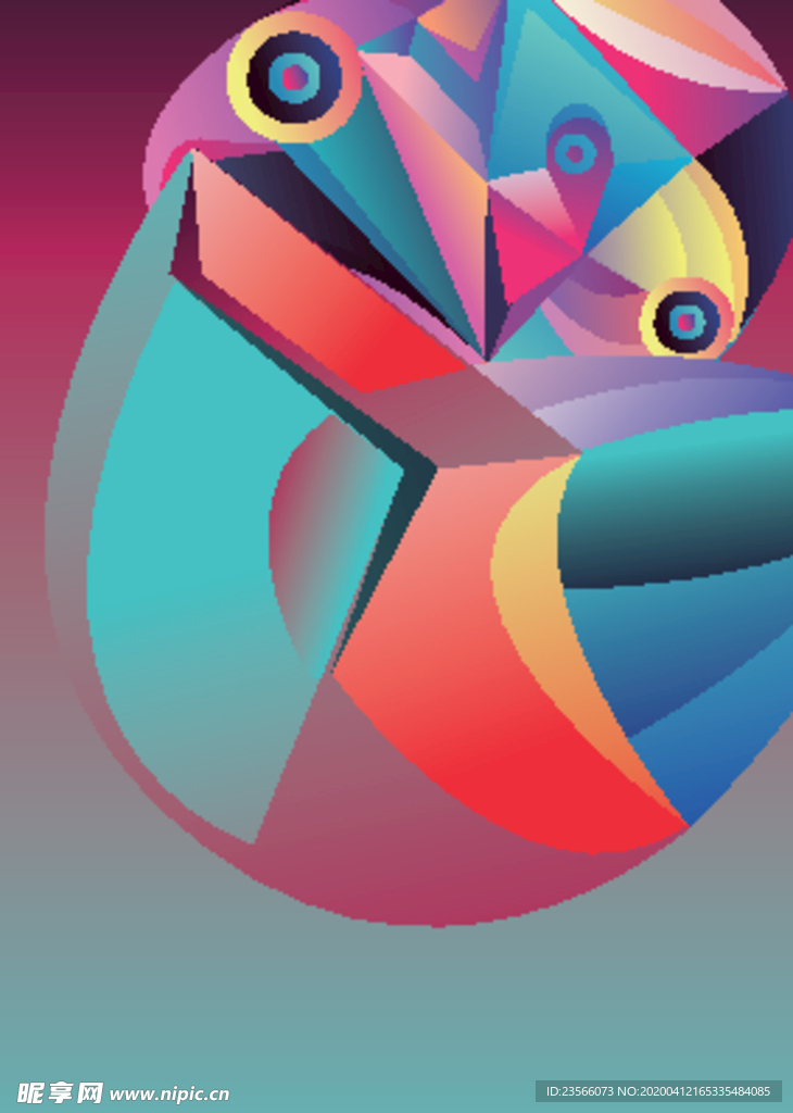 抽象炫彩液态图案