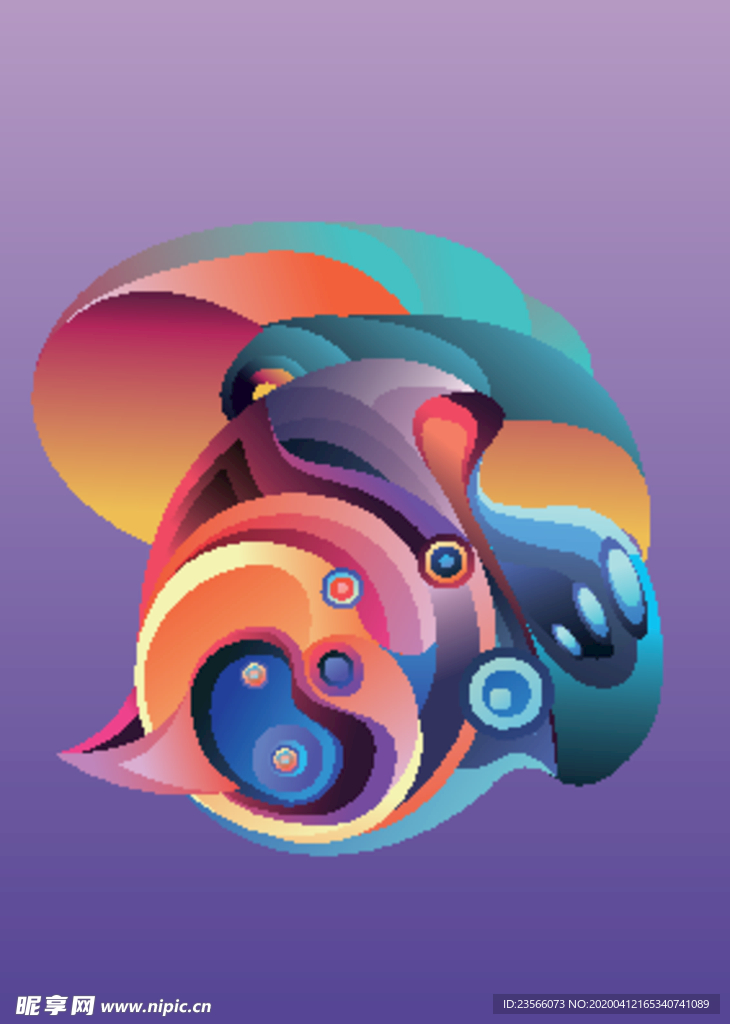 抽象炫彩液态图案