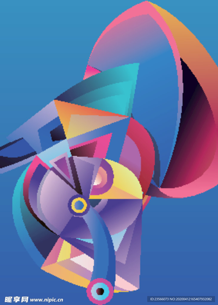 抽象炫彩液态图案