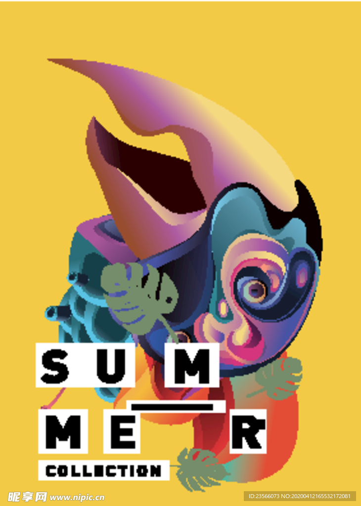 抽象炫彩液态图案