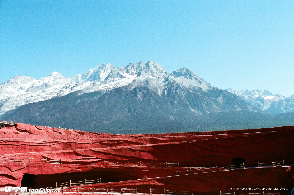 雪山冰川自然图片