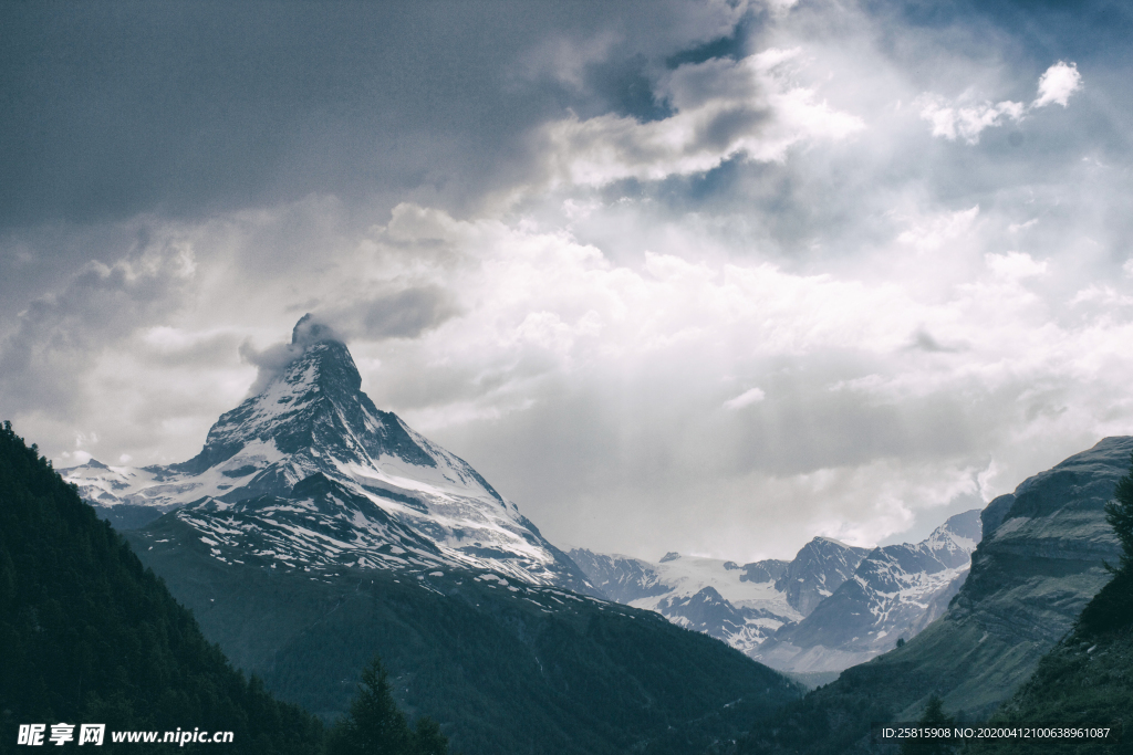 雪山冰川自然图片