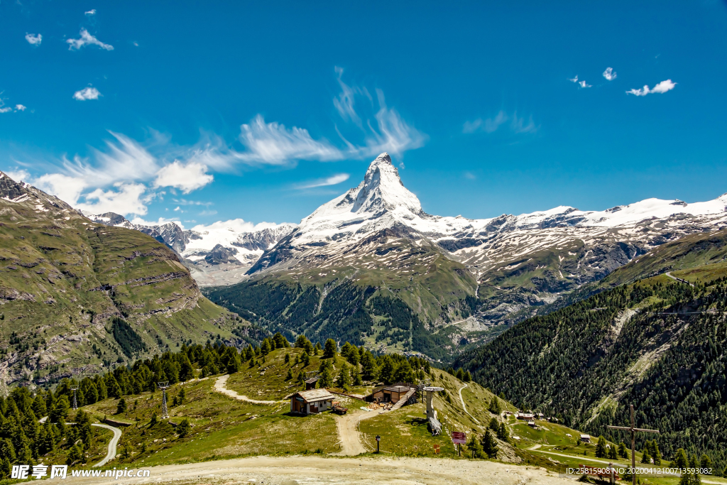雪山冰川自然图片
