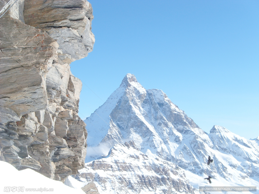 雪山冰川自然图片