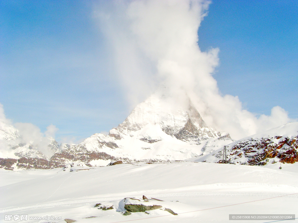 雪山冰川自然图片