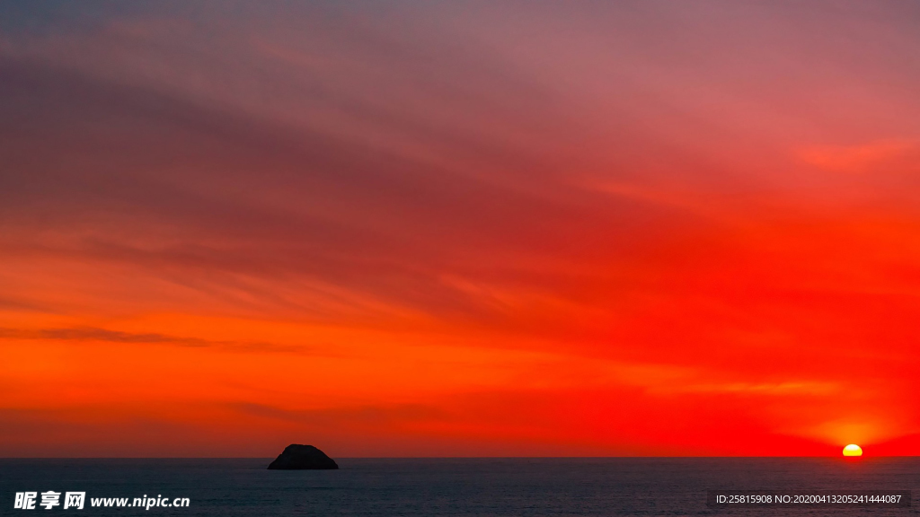 唯美夕阳天空云霞图片