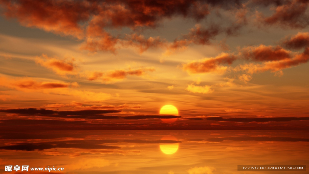 唯美夕阳天空云霞图片