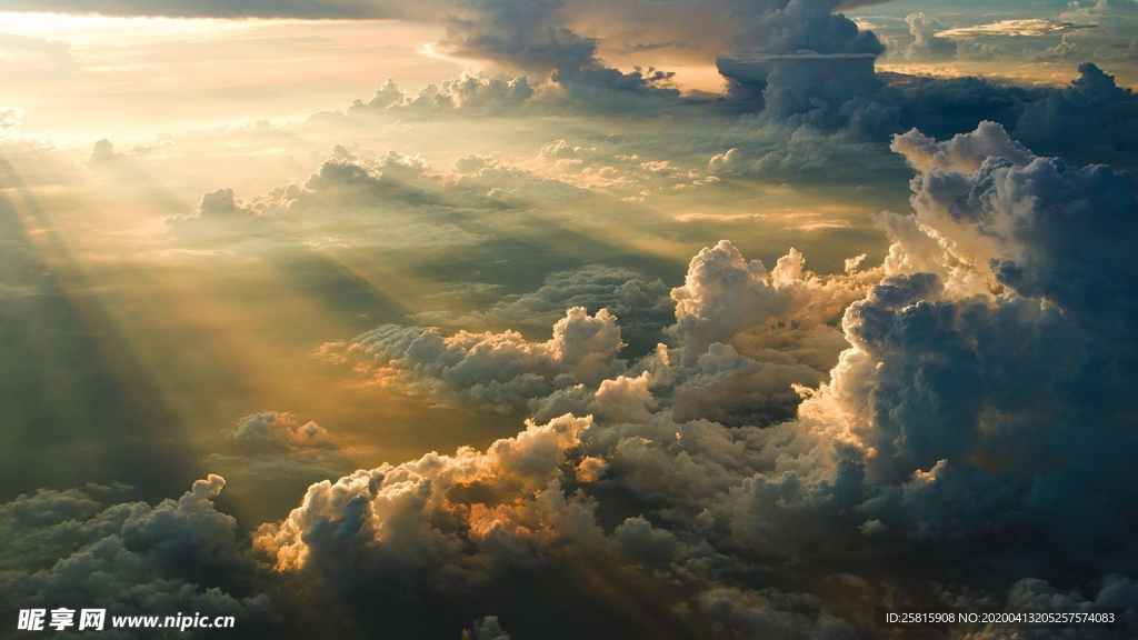 唯美夕阳天空云霞图片