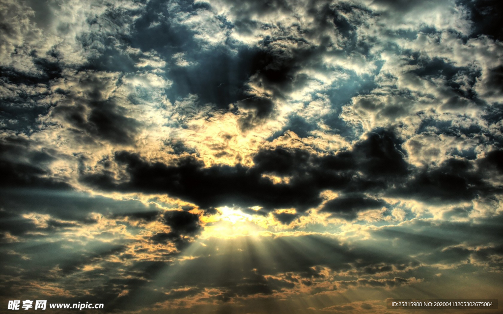 唯美夕阳天空云霞图片