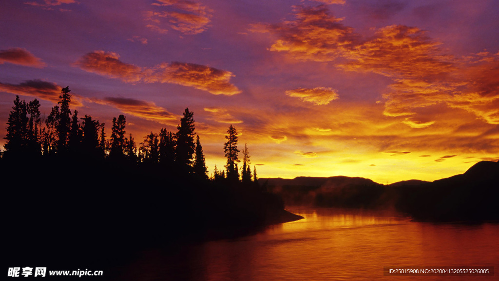 唯美夕阳天空云霞图片