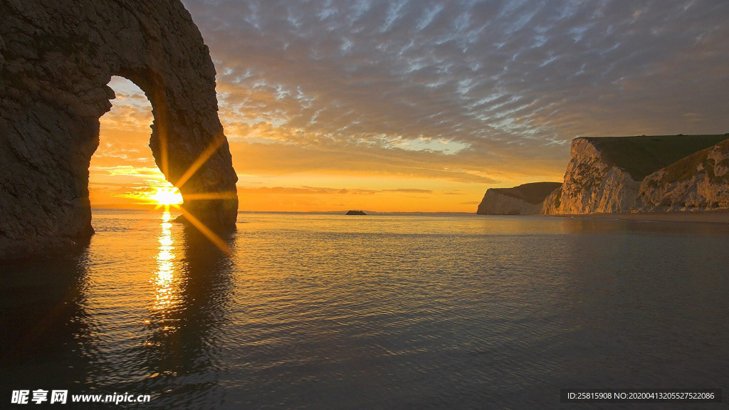 唯美夕阳天空云霞图片