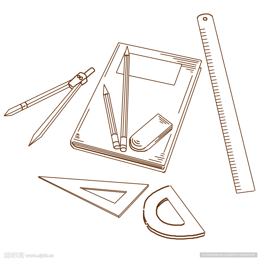 线稿 线稿素材 文具 小素材