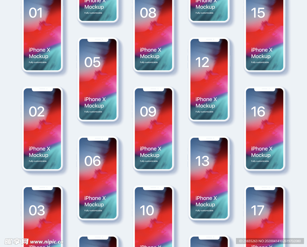 苹果手机套版效果图