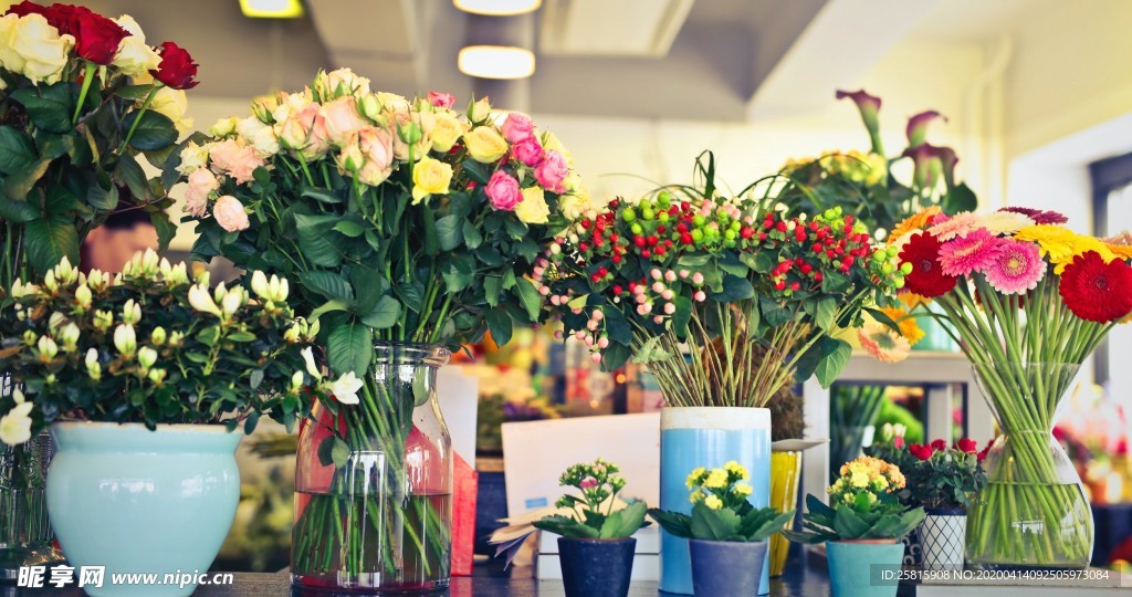 花艺插花捧花桌花图片