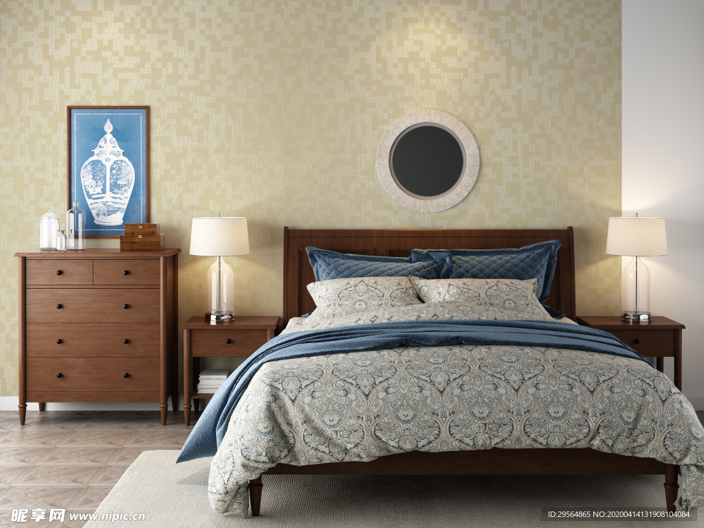 墙纸油画挂件装饰品展示空间