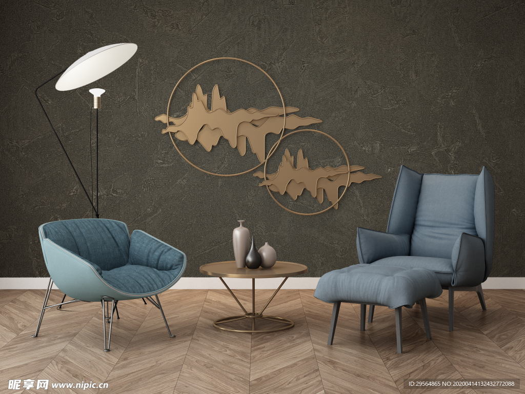 墙纸油画挂件装饰品展示空间