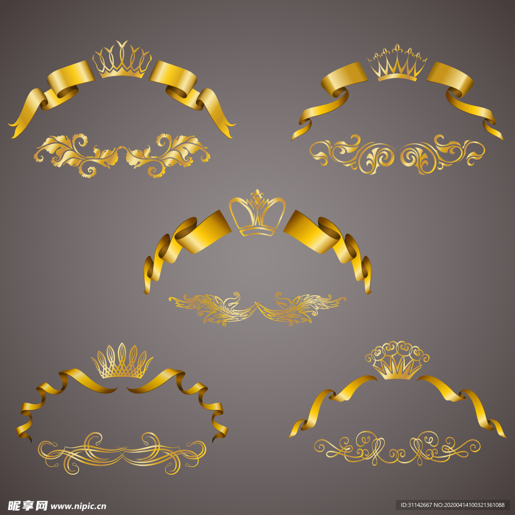 皇冠和花纹合集