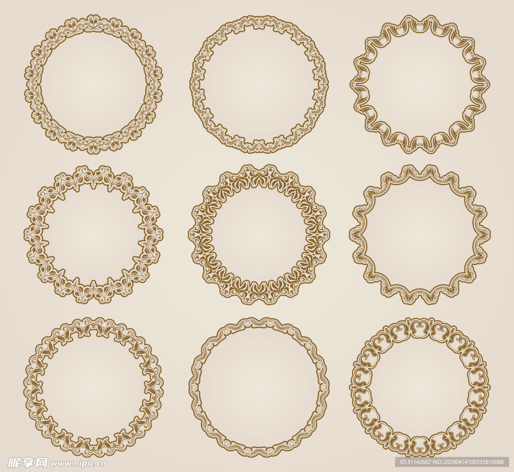 金色装饰边框合集