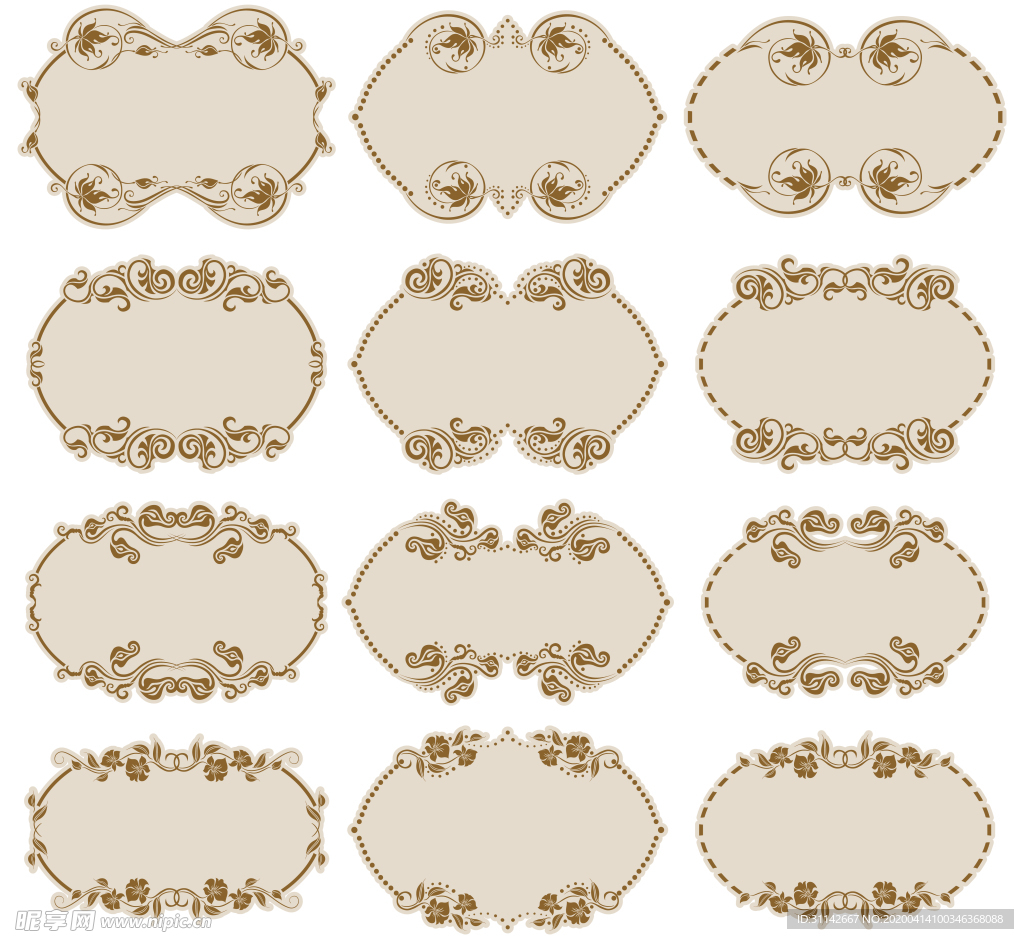 金色装饰边框合集
