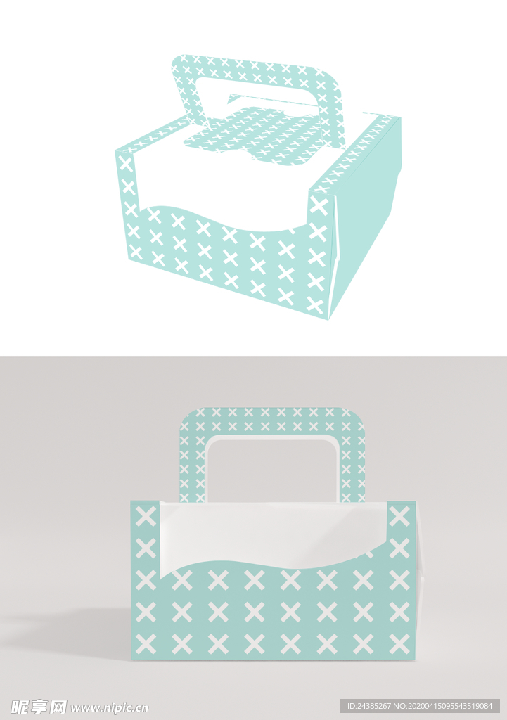 透明蛋糕盒样机