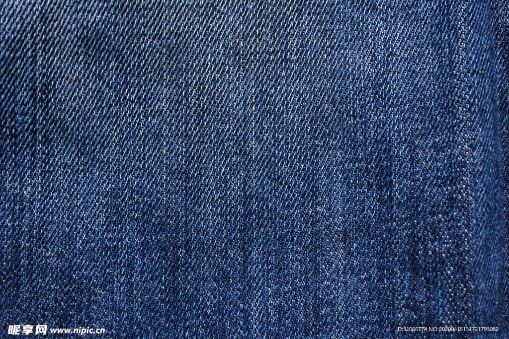 蓝色棉布材质背景