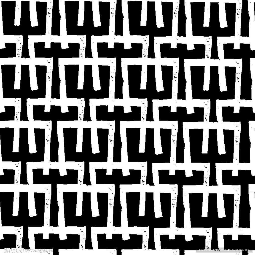 复古色调简约拼接图案