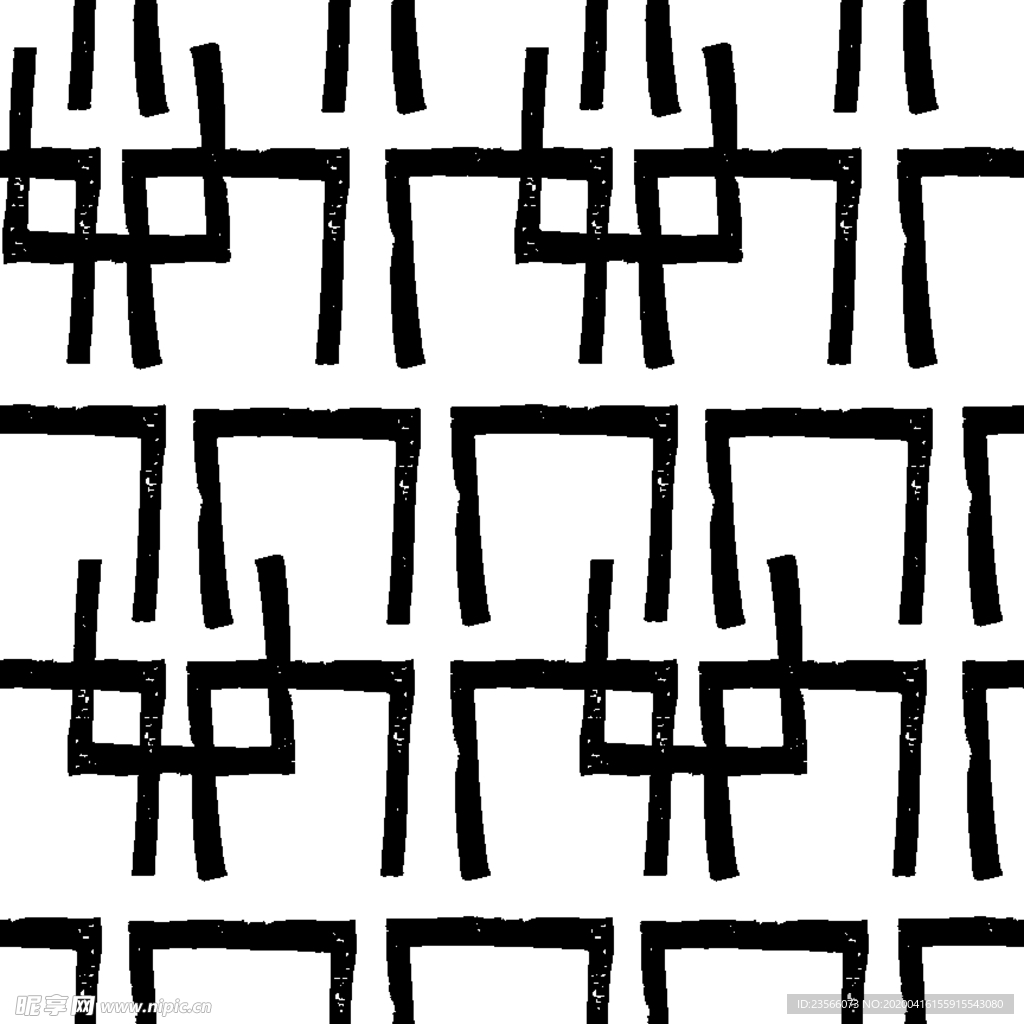 复古色调简约拼接图案