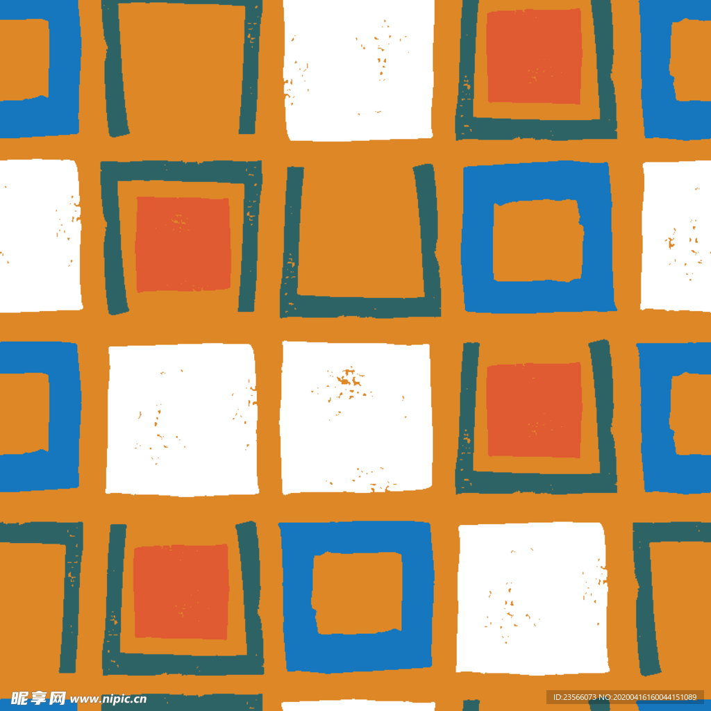 复古色调简约拼接图案