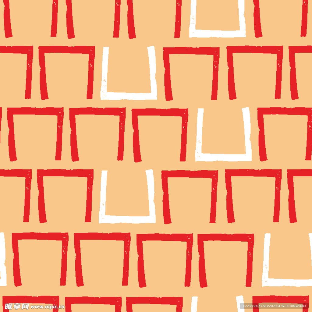 复古色调简约拼接图案