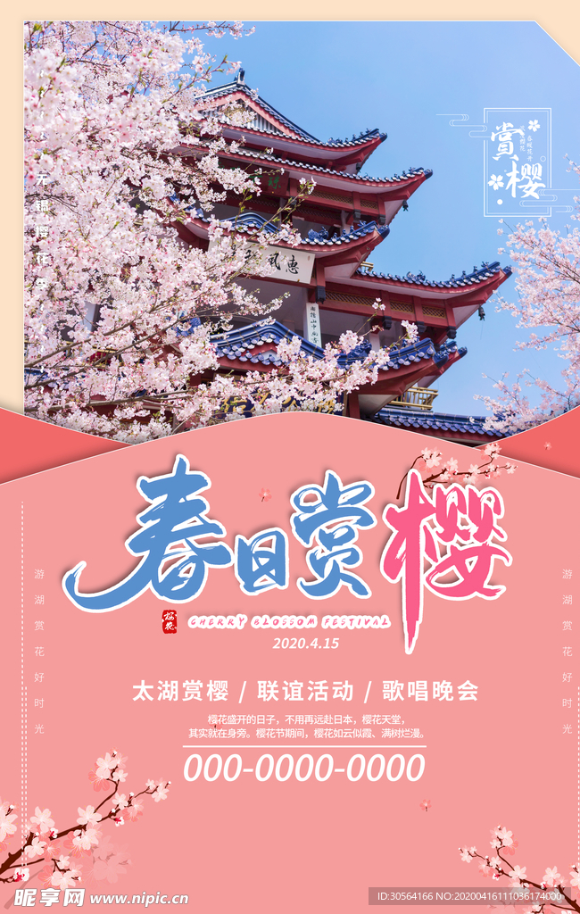 春日赏樱海报