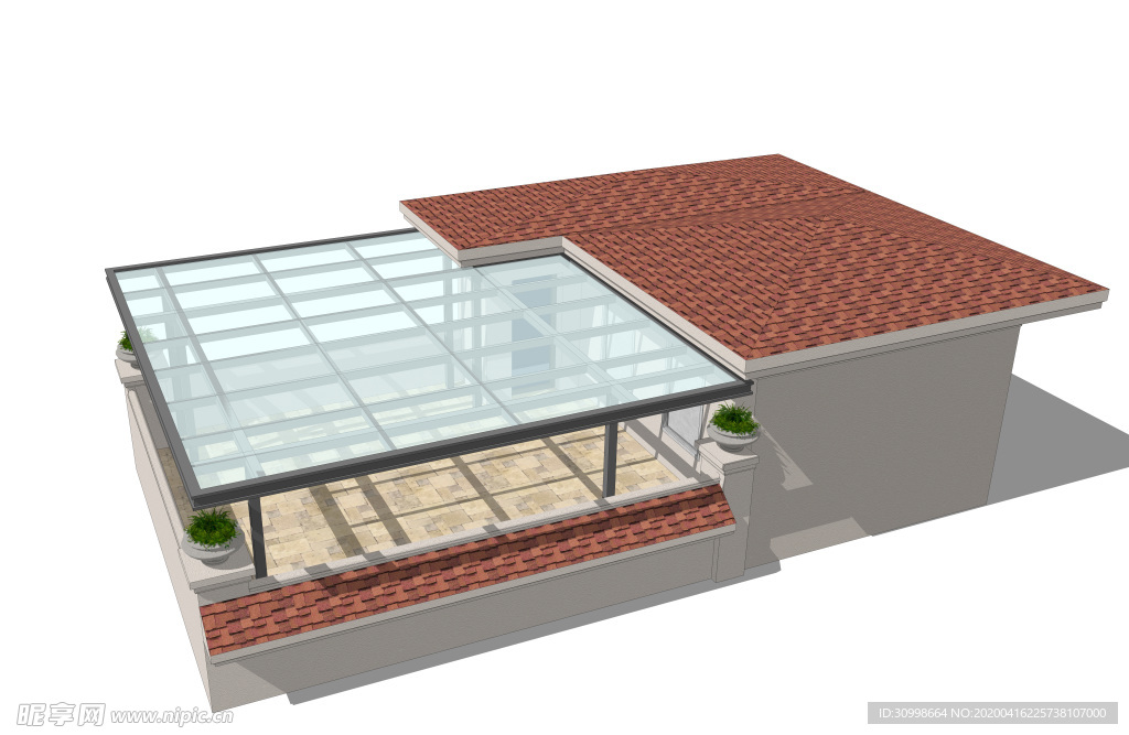 铝合金阳光房效果图