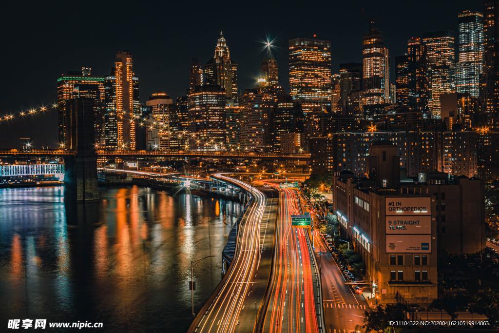璀璨的夜城市