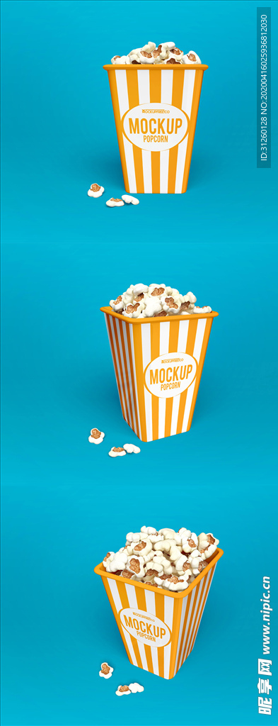 爆米花包装样机贴图