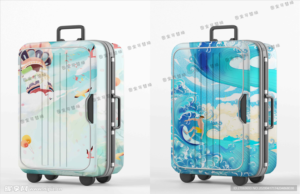 行李箱包3D样机