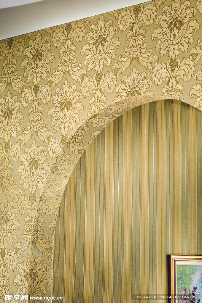 家装壁纸挂画展示空间效果图